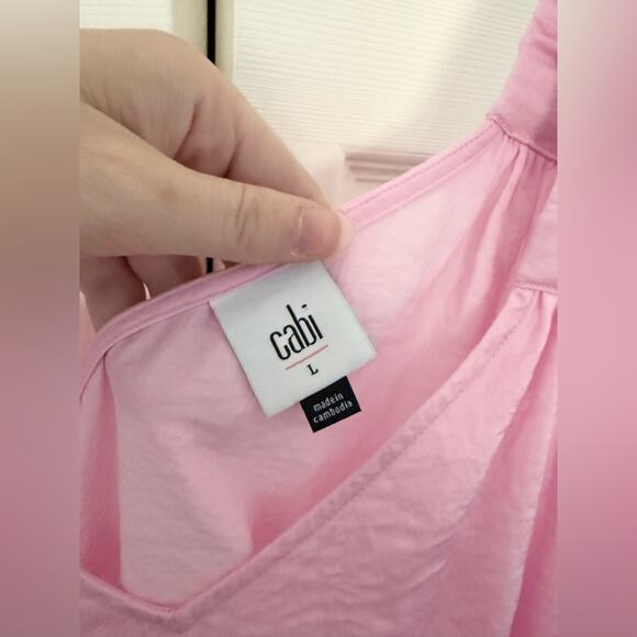 Cabi Rotation Tank Top V-Neck Bubblegum Pink Pastel Flowy Tank Size Large - Picture 4 of 7